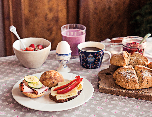 frukost, ibs, ägg, bröd, kaffe