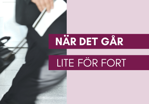 Diarré - när det går lite för fort