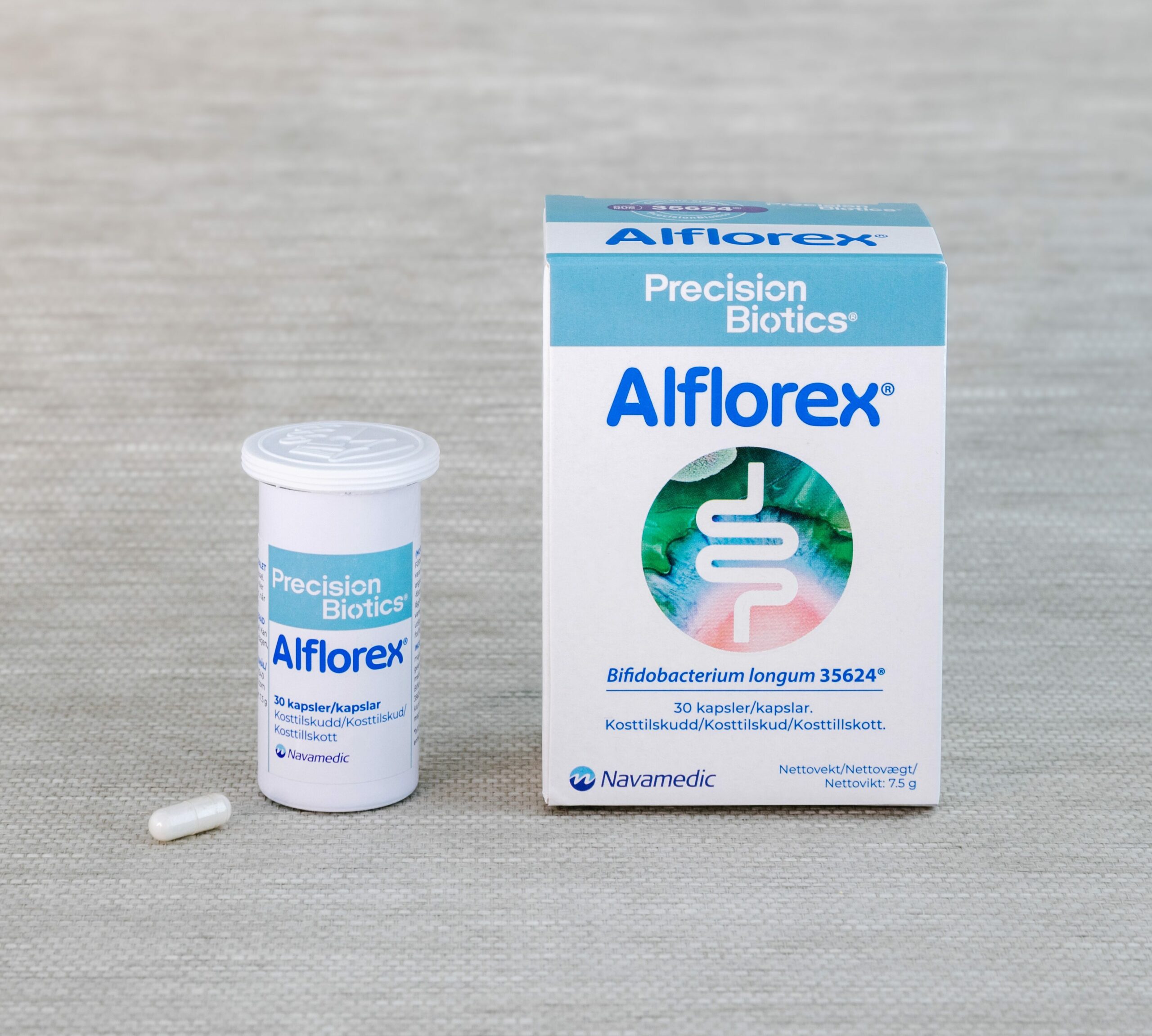 Alflorex Pack med burk och kapsel