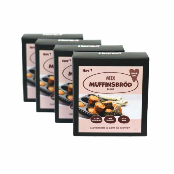Hoper - glutenfri muffinsmix 4-pack